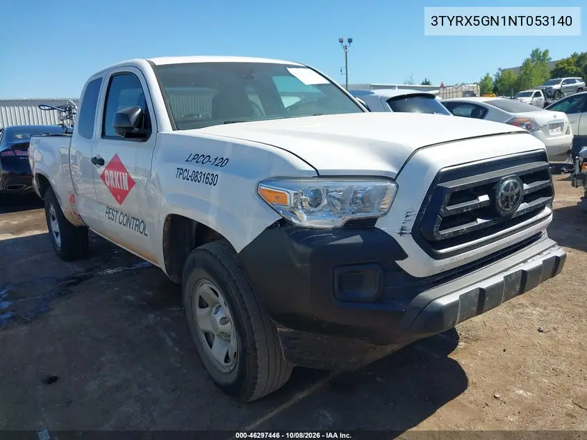 TOYOTA TACOMA 2022, VIN 3TYRX5GN1NT053140