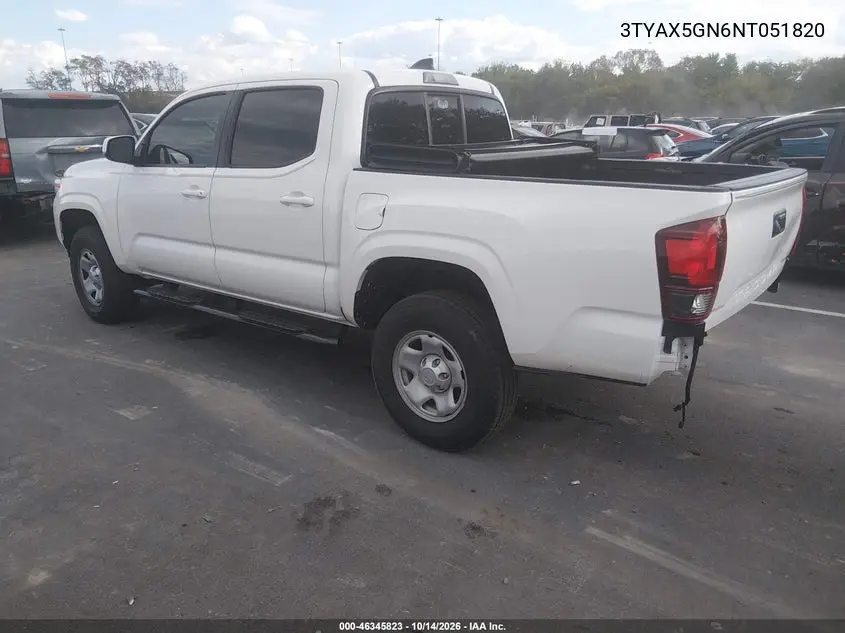 2022 TOYOTA TACOMA VIN 3TYAX5GN6NT051820 — фото 3