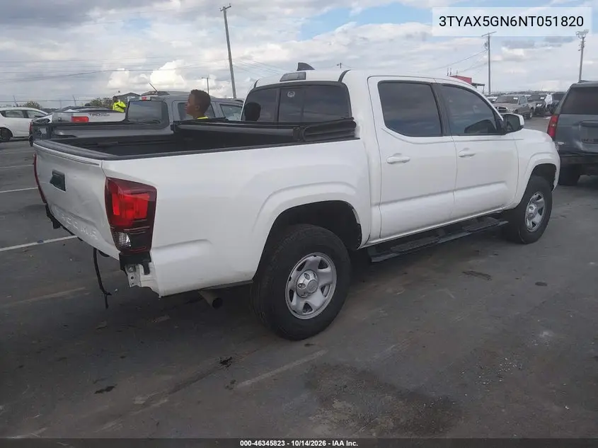 2022 TOYOTA TACOMA VIN 3TYAX5GN6NT051820 — фото 4