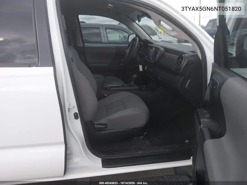 2022 TOYOTA TACOMA VIN 3TYAX5GN6NT051820 — фото 5