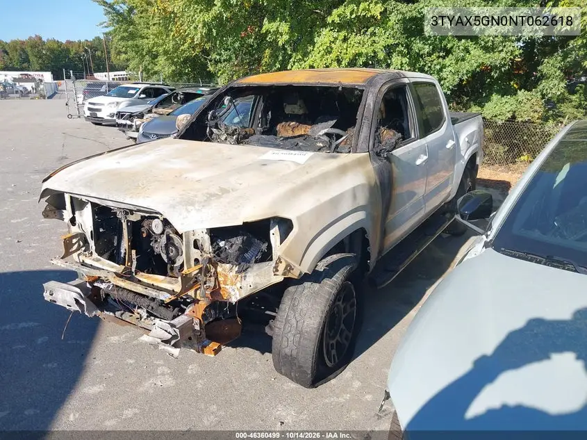 2022 TOYOTA TACOMA VIN 3TYAX5GN0NT062618 — фото 2
