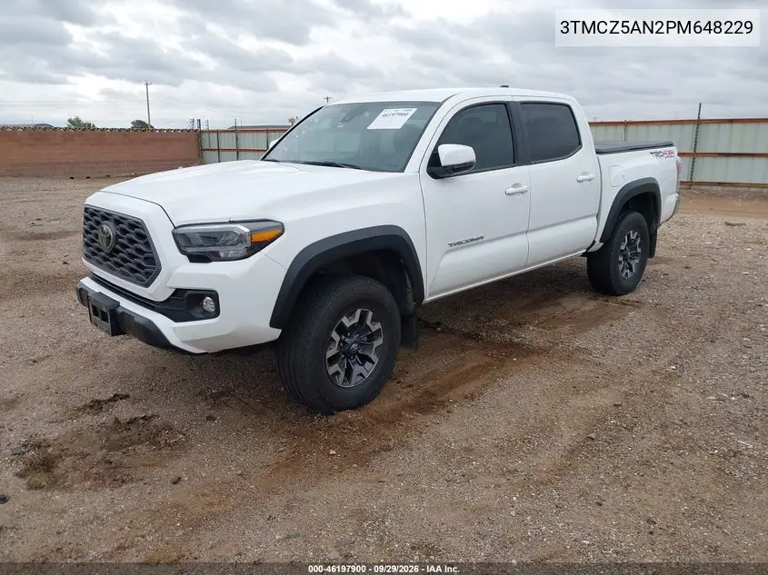 2023 TOYOTA TACOMA VIN 3TMCZ5AN2PM648229 — фото 2
