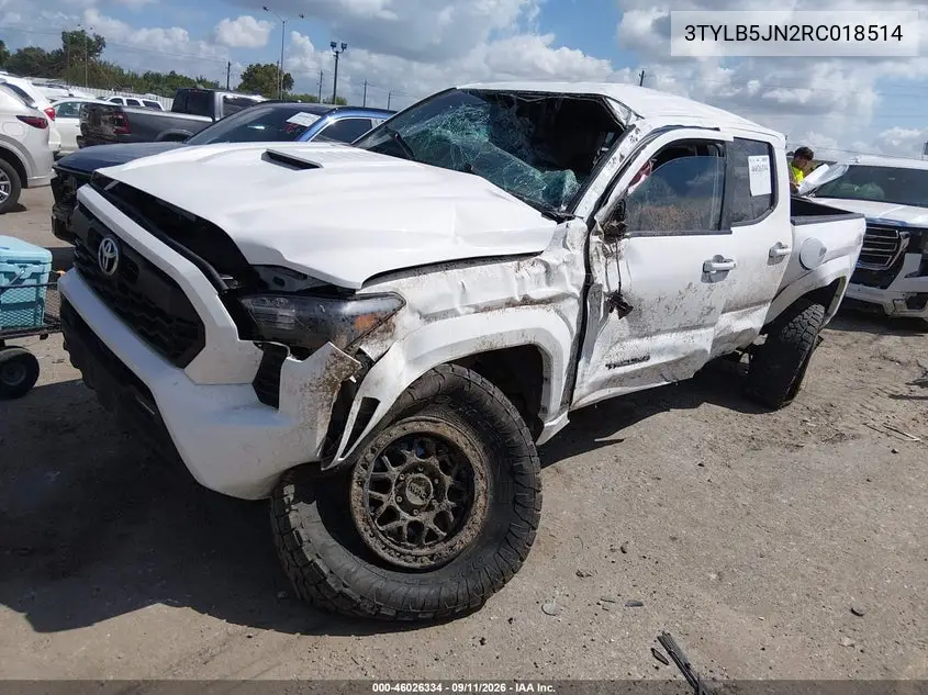 2024 TOYOTA TACOMA VIN 3TYLB5JN2RT018514 — фото 2
