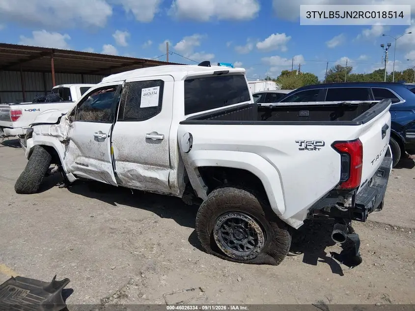 2024 TOYOTA TACOMA VIN 3TYLB5JN2RT018514 — фото 3