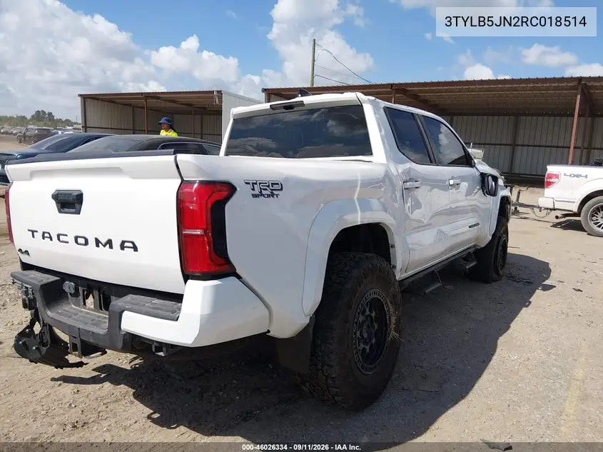 2024 TOYOTA TACOMA VIN 3TYLB5JN2RT018514 — фото 4