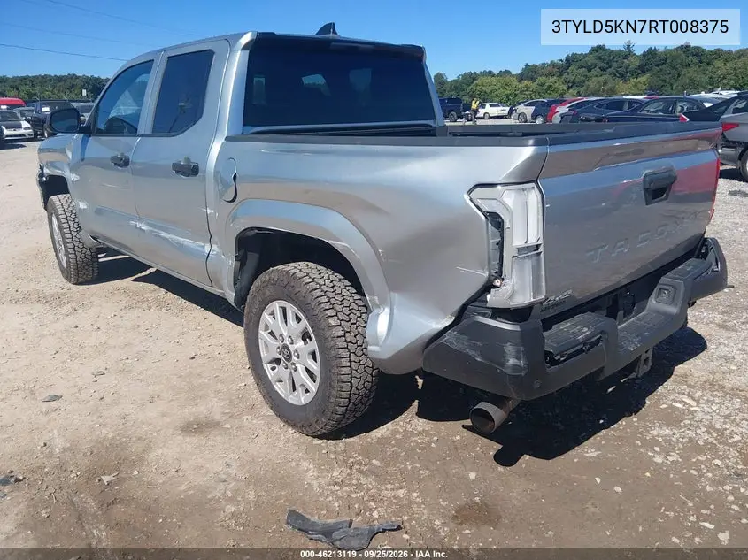 2024 TOYOTA TACOMA VIN 3TYLD5KN7RT008375 — фото 3