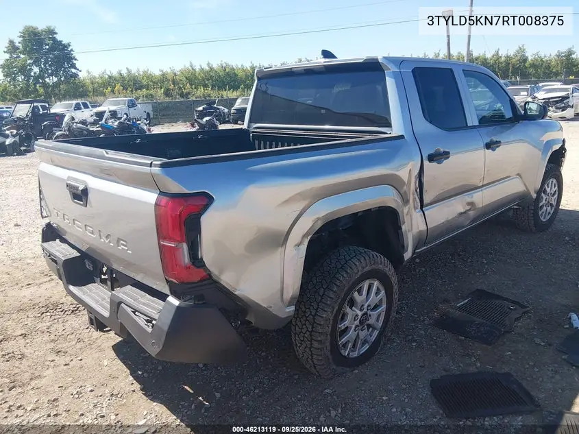 2024 TOYOTA TACOMA VIN 3TYLD5KN7RT008375 — фото 4