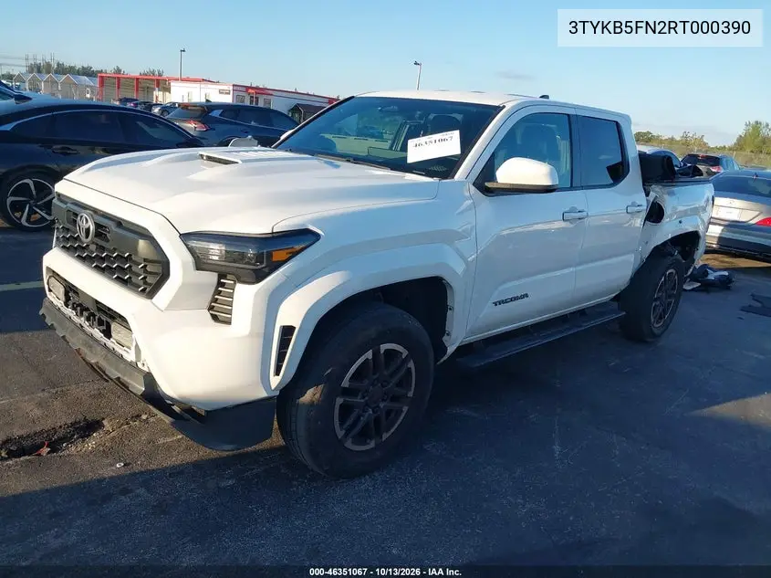 2024 TOYOTA TACOMA VIN 3TYKB5FN2RT000390 — фото 2