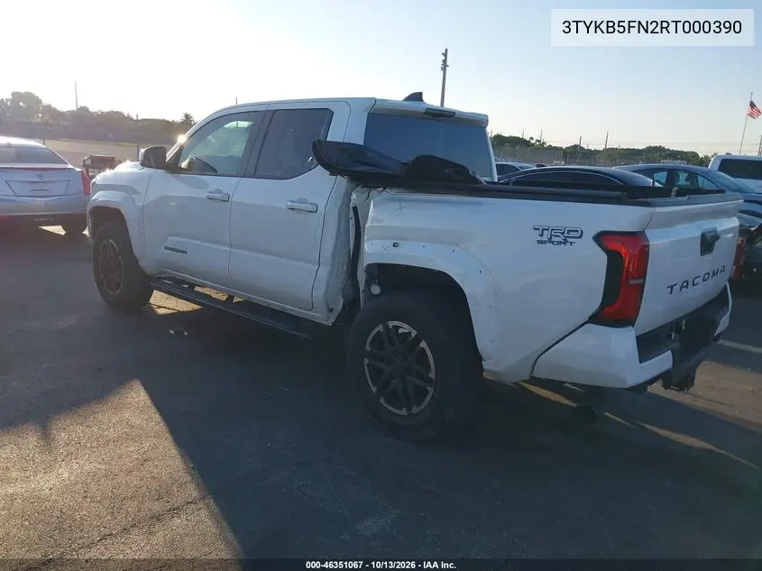 2024 TOYOTA TACOMA VIN 3TYKB5FN2RT000390 — фото 3