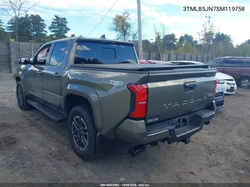 2025 TOYOTA TACOMA VIN 3TMLB5JN7SM119758 — фото 3