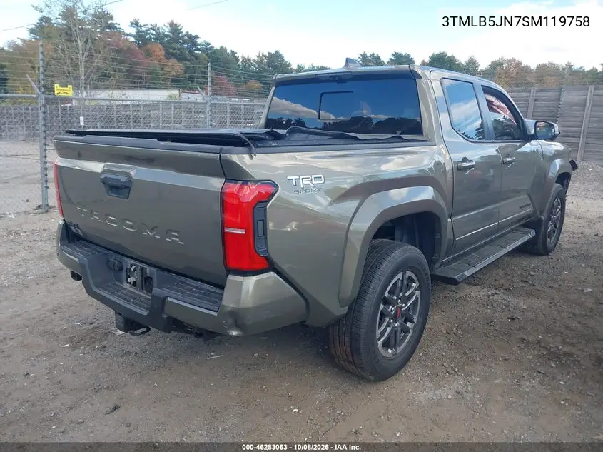 2025 TOYOTA TACOMA VIN 3TMLB5JN7SM119758 — фото 4