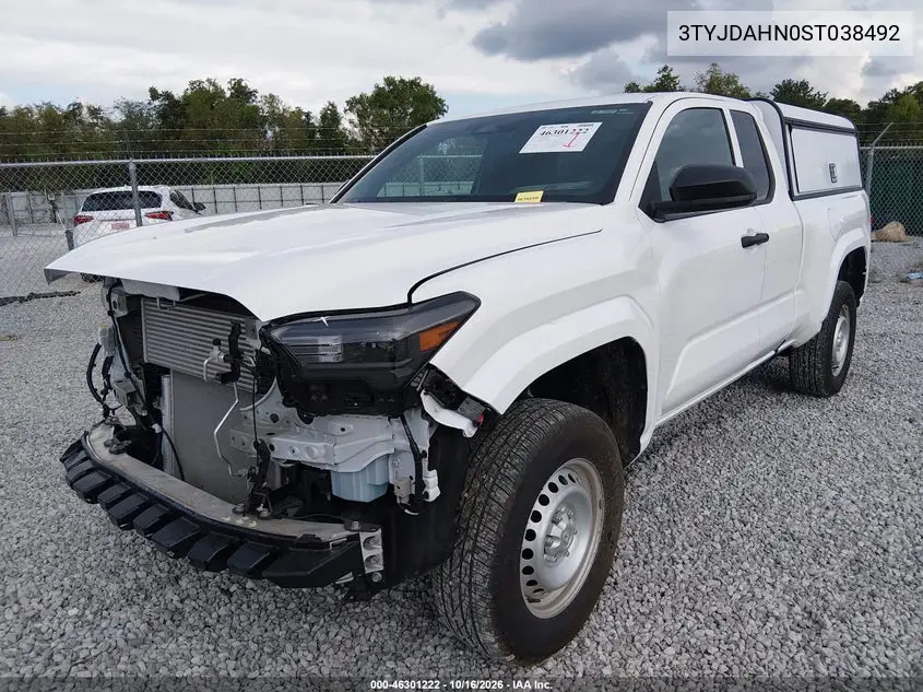 2025 TOYOTA TACOMA VIN 3TYJDAHN0ST038492 — фото 2