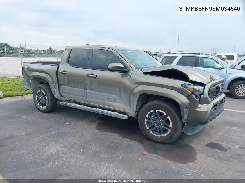 TOYOTA TACOMA 2025, VIN 3TMKB5FN9SM034540