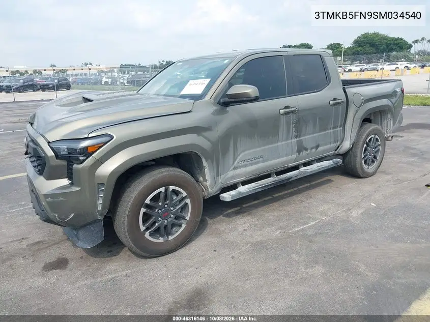 2025 TOYOTA TACOMA VIN 3TMKB5FN9SM034540 — фото 2
