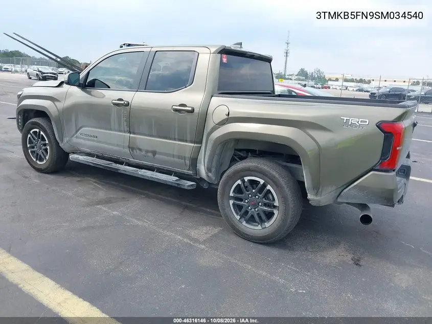 2025 TOYOTA TACOMA VIN 3TMKB5FN9SM034540 — фото 3