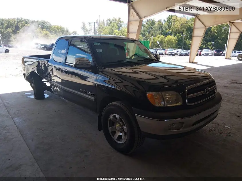 TOYOTA TUNDRA 2000, VIN 5TBRT341XYS089600