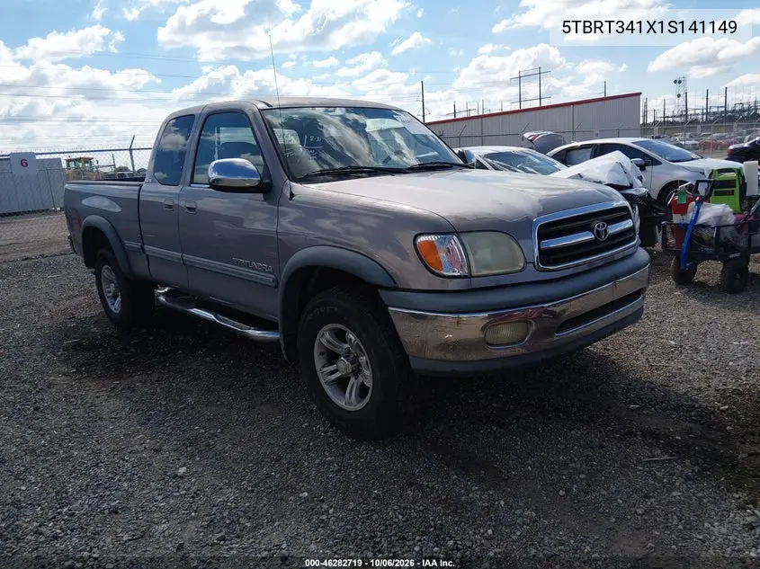 TOYOTA TUNDRA 2001, VIN 5TBRT341X1S141149