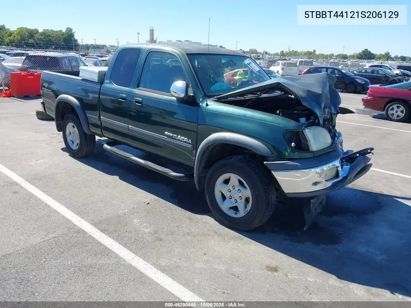 TOYOTA TUNDRA 2001, VIN 5TBBT44121S206129
