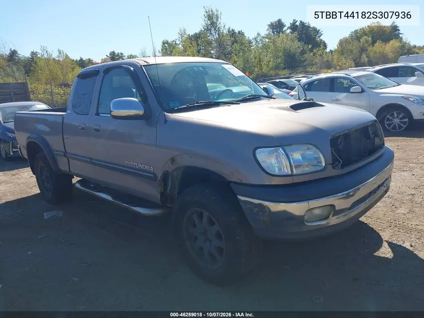 TOYOTA TUNDRA 2002, VIN 5TBBT44182S307936