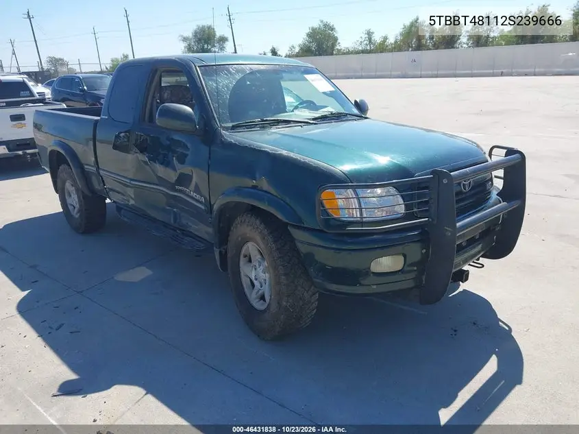 TOYOTA TUNDRA 2002, VIN 5TBBT48112S239666