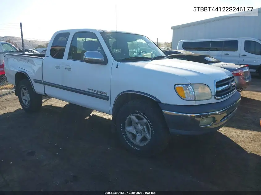 TOYOTA TUNDRA 2002, VIN 5TBBT44122S246177