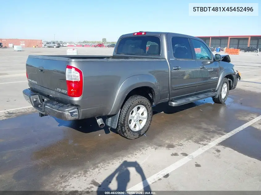 2004 TOYOTA TUNDRA VIN 5TBDT481X45452496 — фото 4