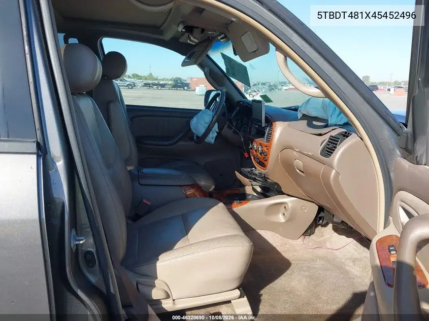 2004 TOYOTA TUNDRA VIN 5TBDT481X45452496 — фото 5