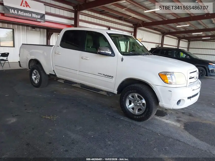 TOYOTA TUNDRA 2005, VIN 5TBET34155S486707