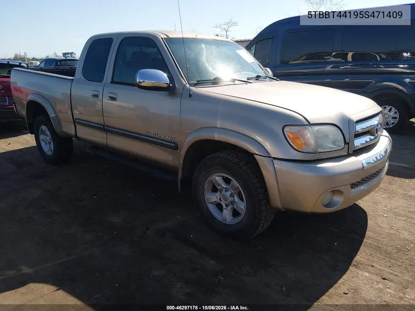 TOYOTA TUNDRA 2005, VIN 5TBBT44195S471409