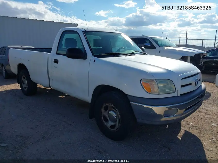 TOYOTA TUNDRA 2005, VIN 5TBJT32185S463326