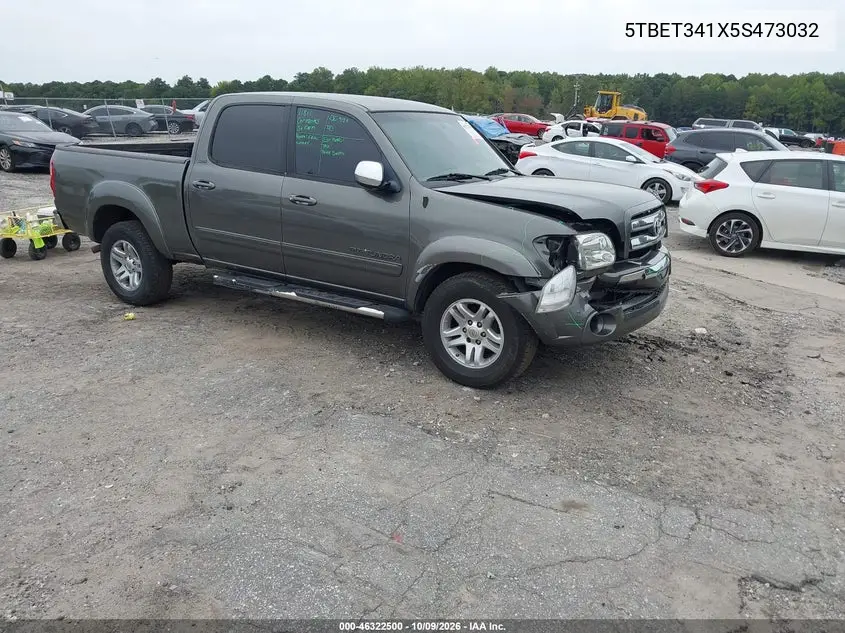 TOYOTA TUNDRA 2005, VIN 5TBET341X5S473032