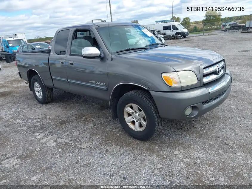 TOYOTA TUNDRA 2005, VIN 5TBRT34195S466736