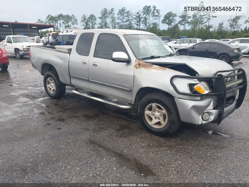 TOYOTA TUNDRA 2006, VIN 5TBRU34136S466472