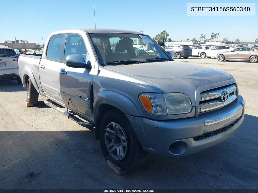 TOYOTA TUNDRA 2006, VIN 5TBET34156S560340