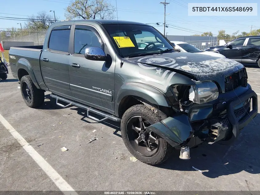 TOYOTA TUNDRA 2006, VIN 5TBDT441X6S548699