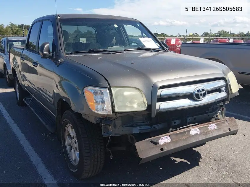 TOYOTA TUNDRA 2006, VIN 5TBET34126S505683