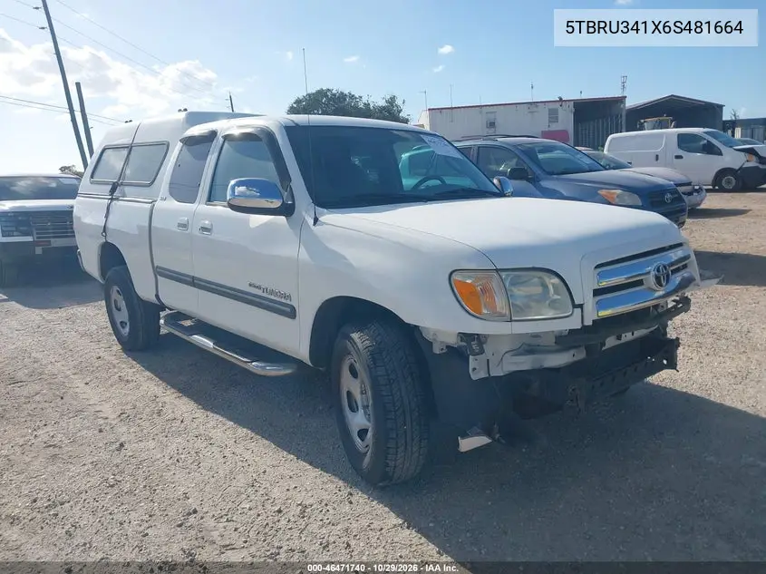 TOYOTA TUNDRA 2006, VIN 5TBRU341X6S481664