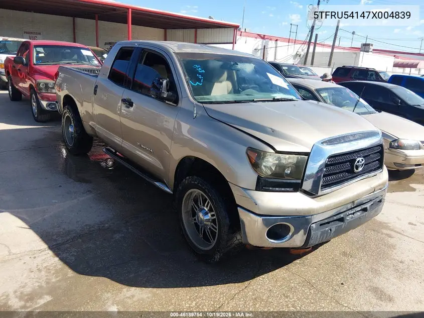 TOYOTA TUNDRA 2007, VIN 5TFRU54147X004839