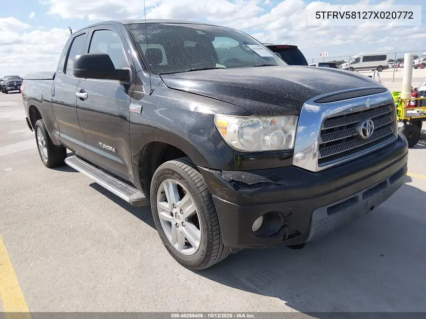 TOYOTA TUNDRA 2007, VIN 5TFRV58127X020772