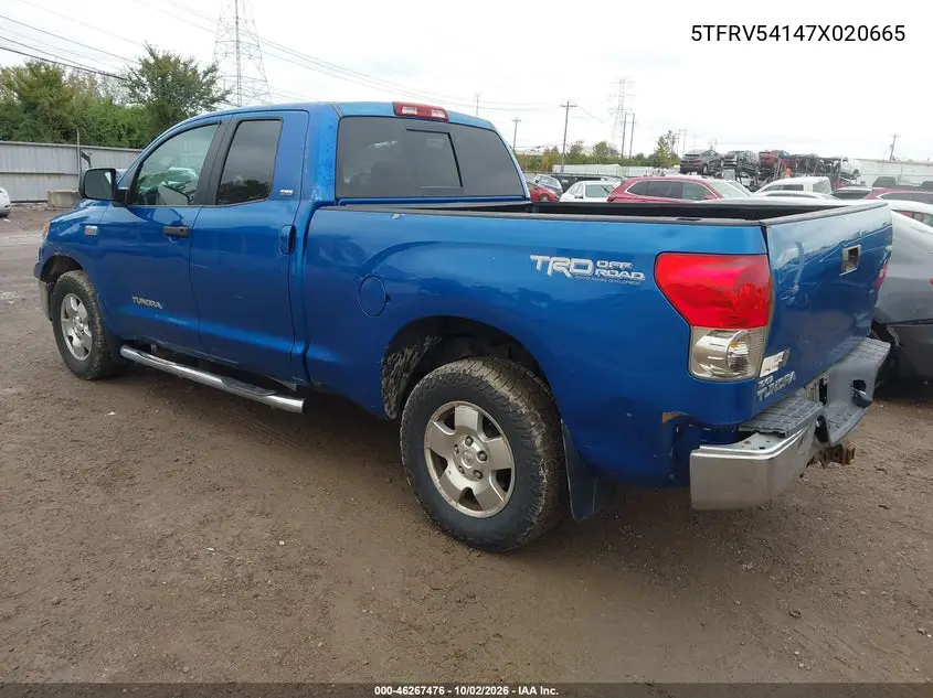 2007 TOYOTA TUNDRA VIN 5TFRV54147X020665 — фото 3