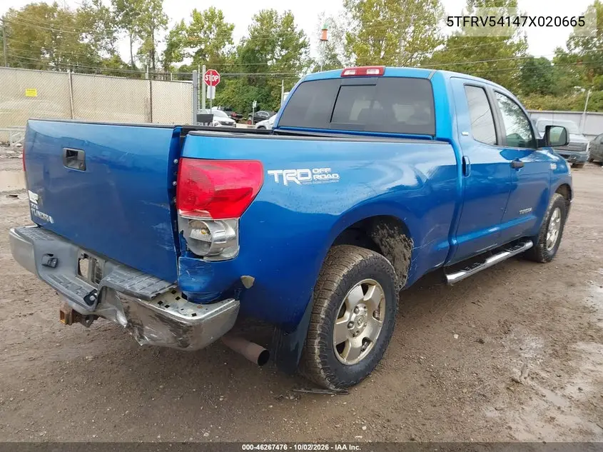 2007 TOYOTA TUNDRA VIN 5TFRV54147X020665 — фото 4