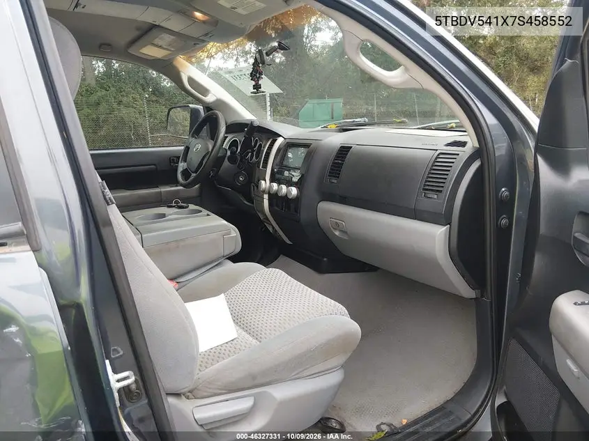 2007 TOYOTA TUNDRA VIN 5TBDV541X7S458552 — фото 5