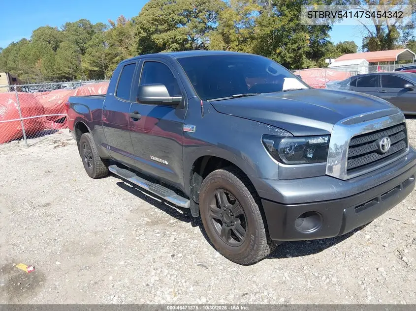 TOYOTA TUNDRA 2007, VIN 5TBRV54147S454342