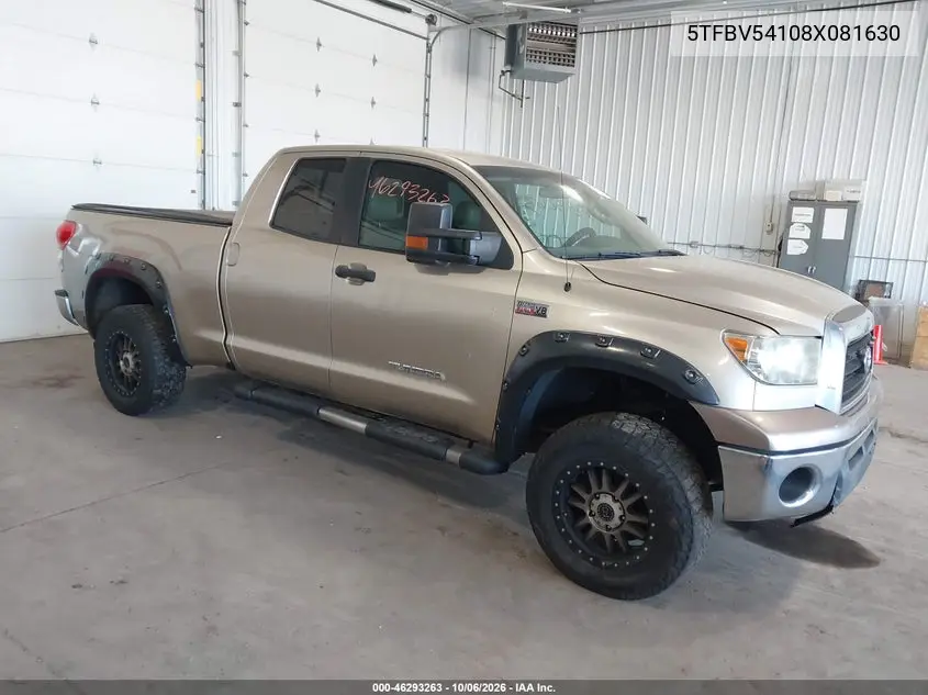 TOYOTA TUNDRA 2008, VIN 5TFBV54108X081630