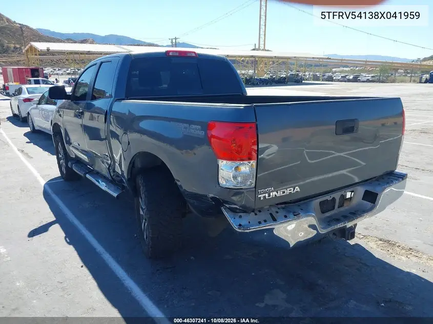 2008 TOYOTA TUNDRA VIN 5TFRV54138X041959 — фото 3