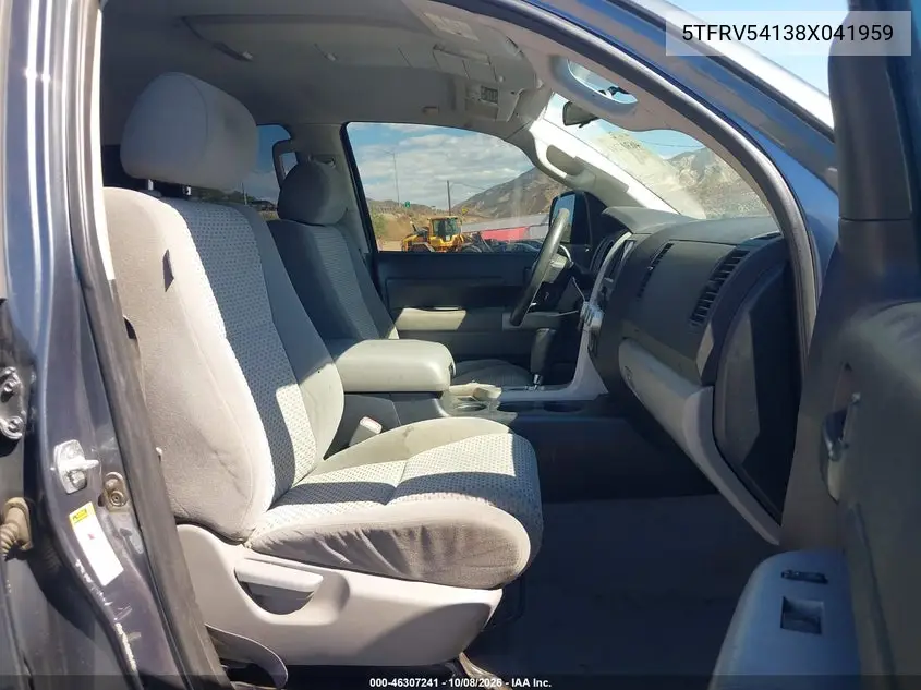2008 TOYOTA TUNDRA VIN 5TFRV54138X041959 — фото 5