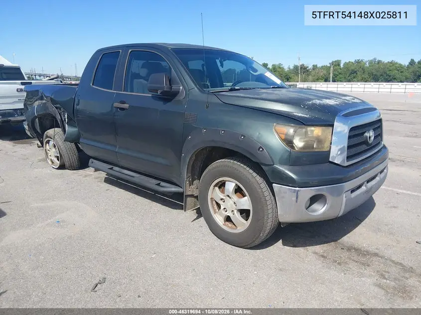 TOYOTA TUNDRA 2008, VIN 5TFRT54148X025811