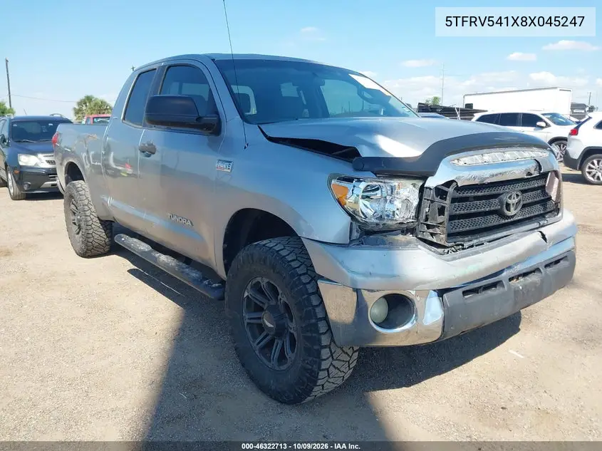 TOYOTA TUNDRA 2008, VIN 5TFRV541X8X045247