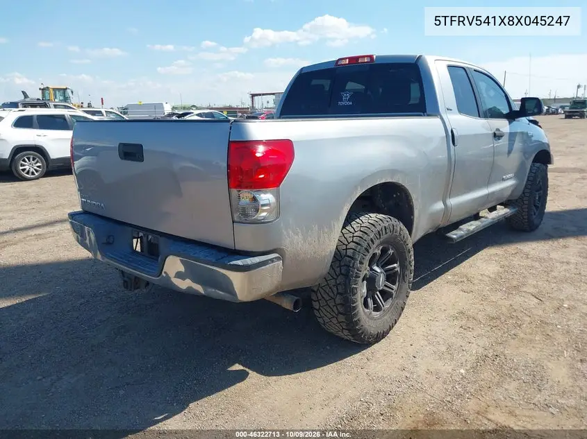2008 TOYOTA TUNDRA VIN 5TFRV541X8X045247 — фото 4