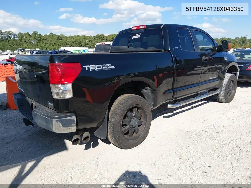 2008 TOYOTA TUNDRA VIN 5TFBV54128X043350 — фото 4